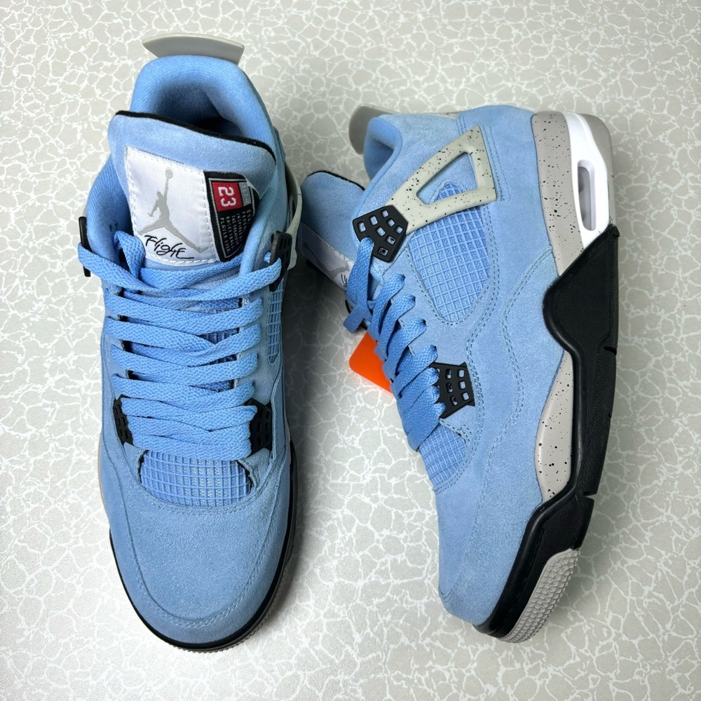 Brand New Retro 4 University Blue -Men's Sleek Trainers Sneakers Shoes
